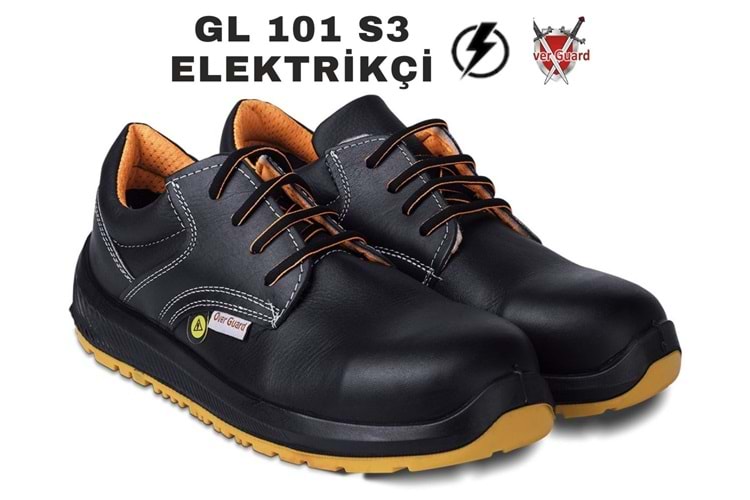 Overguard İş Ayakkabısı Kompozit Burunlu Cilt Deri - GL-101 S3 Elektrikçi
