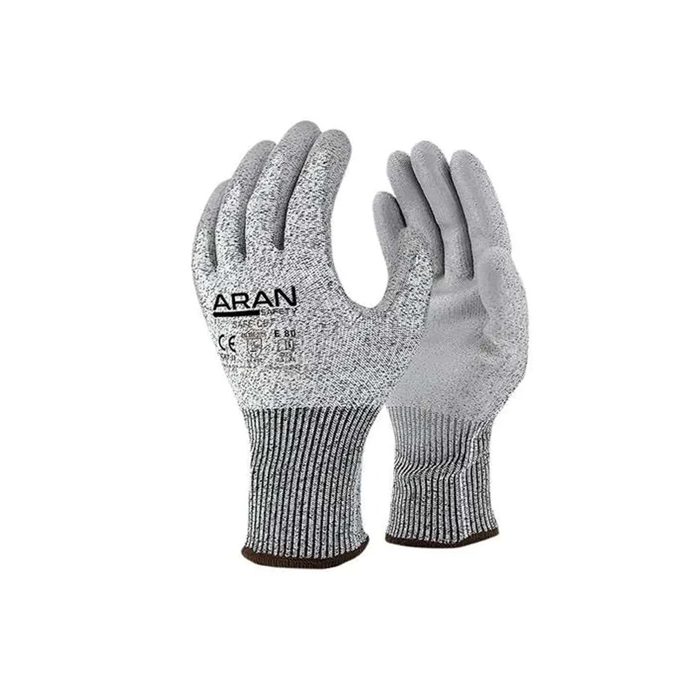 Aran İş Eldiveni Kesilmeye Dirençli Eldiven E-80 - 10
