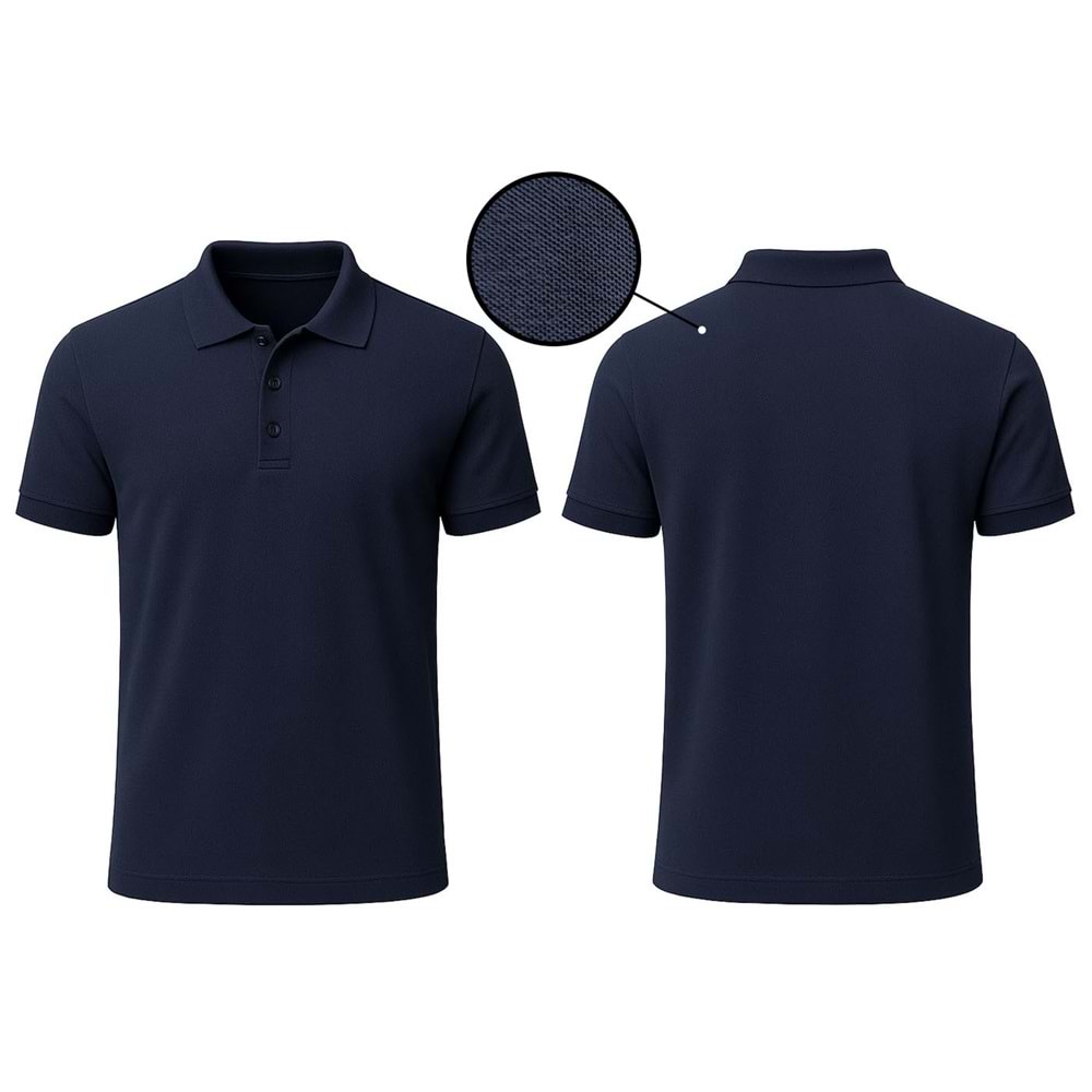 T-shirt TPK12 Polo Yaka Kısa Kol - Siyah - L