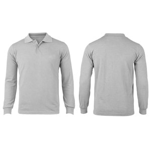 T-shirt TPU10 Polo Yaka Uzun Kol - Lacivert - M