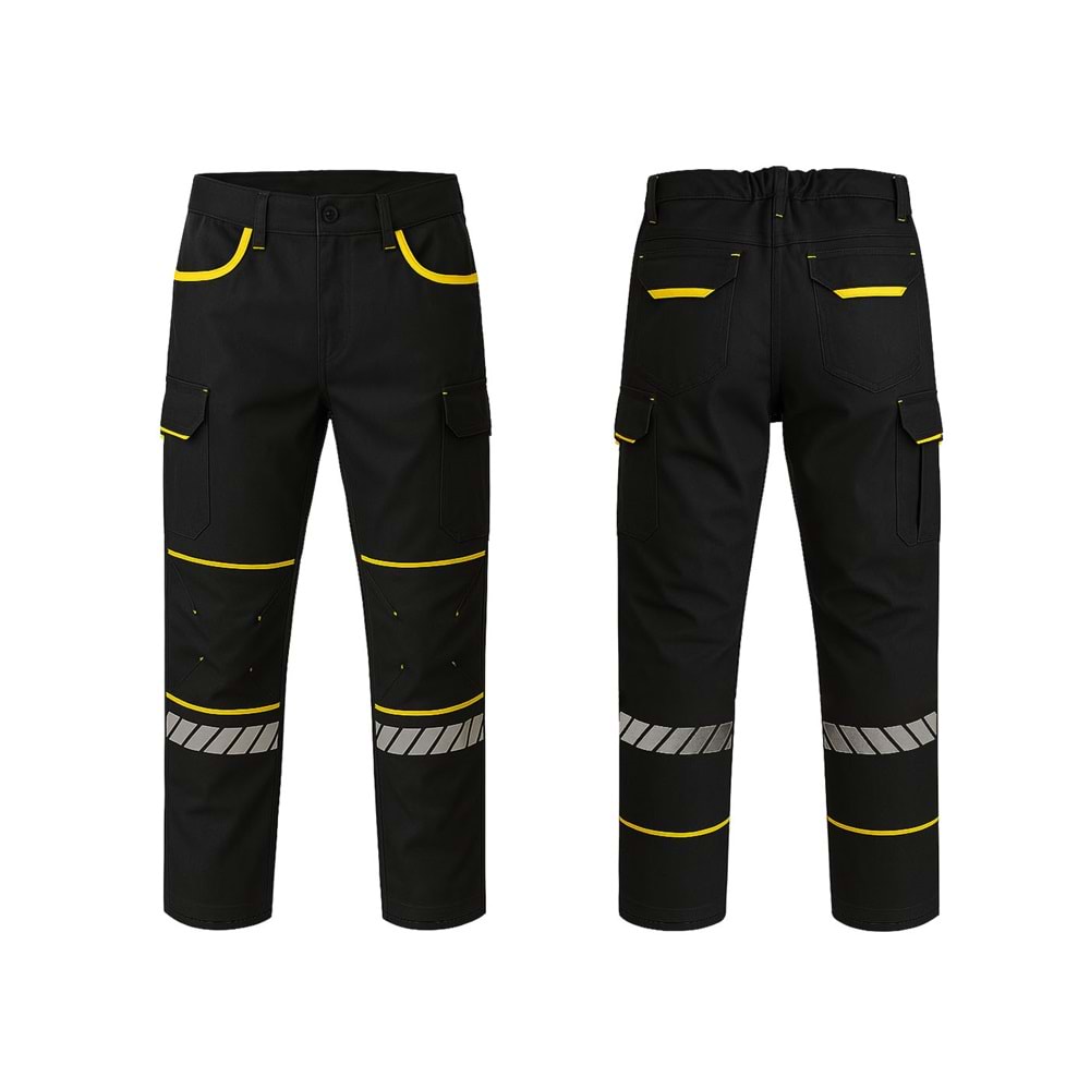 Pantolon PAN45-01 - Antrasit-Sarı - L