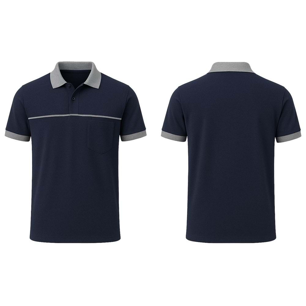 T-shirt TPK10-01 Polo Yaka Kısa Kol - Grimelanj - L