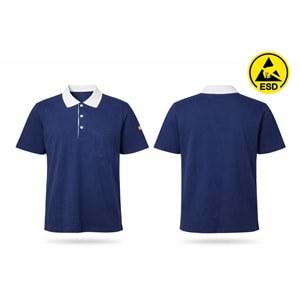 T-shirt TPK61-01 Polo Yaka ESD - Beyaz - S