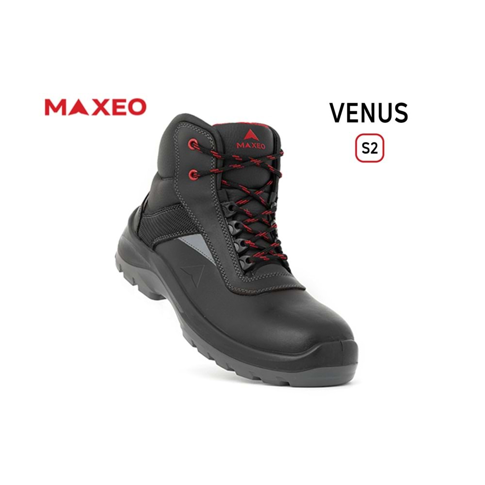 Maxeo İş Botu - Venüs S2 - Siyah - 42