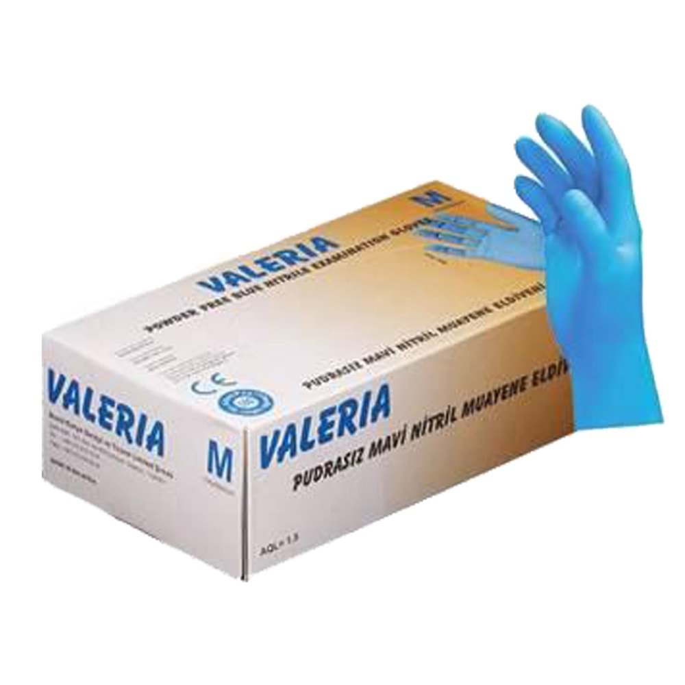 Valeria Mavi Nitril Pudrasız Eldiven - 7