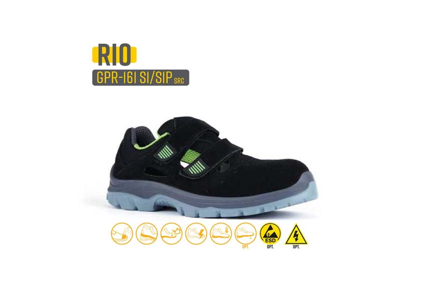 Gripper İş Ayakkabısı - Rio Gpr-161 S1 Black-Green